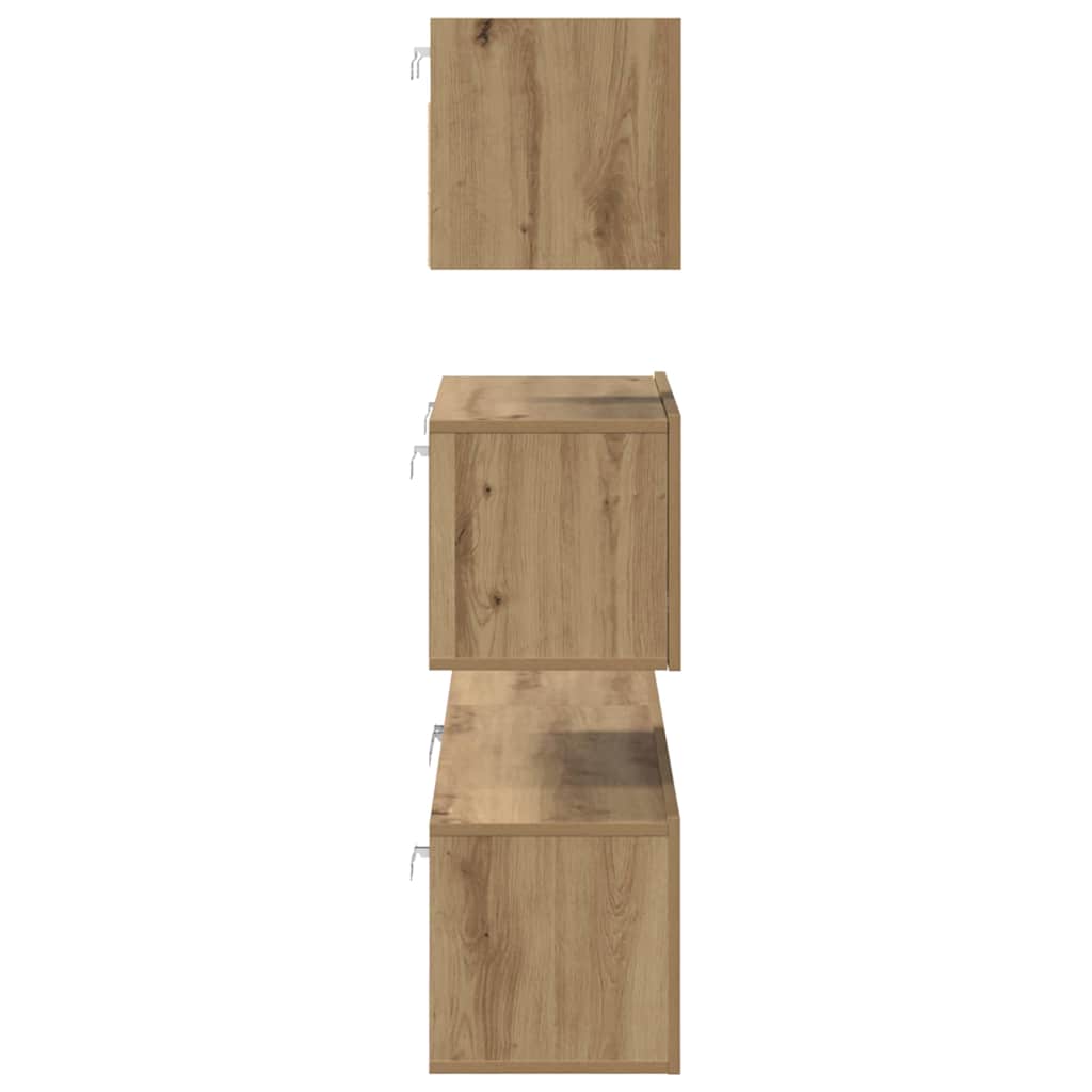 TV Cabinet Set Wall-mounted 4 pcs Artisan oak 80 x 30 x 30 cm