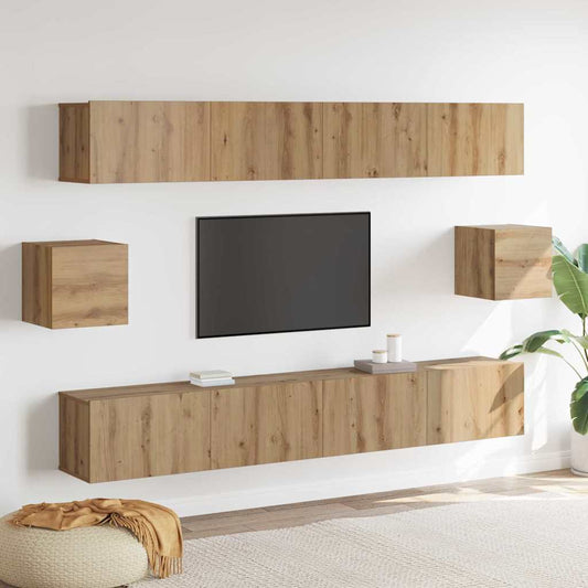 TV Cabinet Set Wall-mounted 6 pcs Artisan old 100 x 30 x 30 cm
