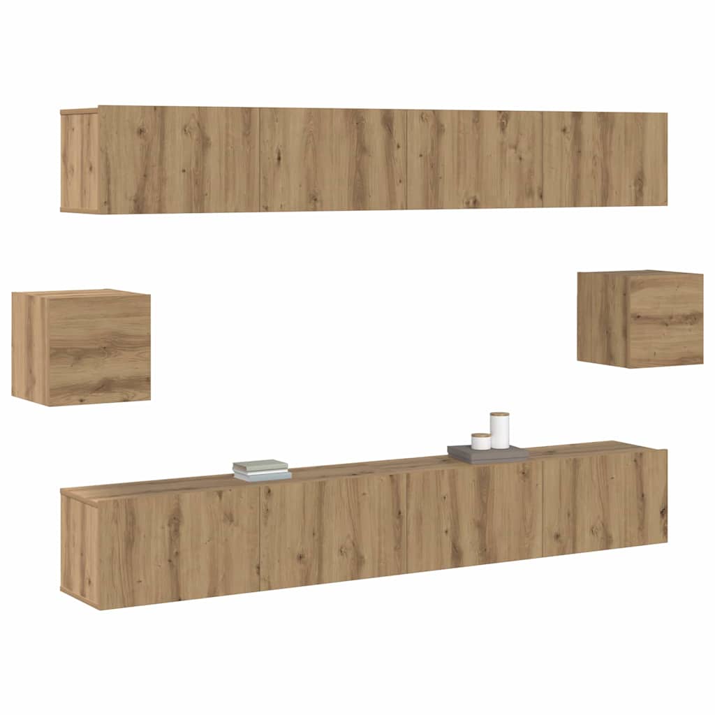 TV Cabinet Set Wall-mounted 6 pcs Artisan old 100 x 30 x 30 cm