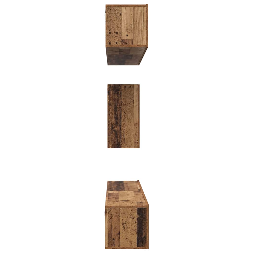 TV Cabinet Set 6 pcs Old wood 100 x 30 x 30 cm Engineered wood