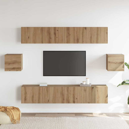 TV Cabinet Set Wall-mounted 6 pcs Artisan old 80 x 30 x 30 cm