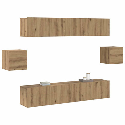 TV Cabinet Set Wall-mounted 6 pcs Artisan old 80 x 30 x 30 cm
