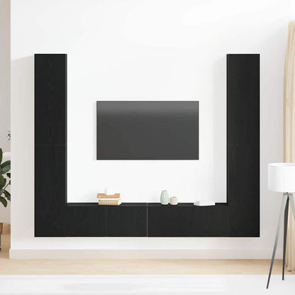 TV Cabinet 6 pcs Black 80 x 30 x 30 cm Engineered wood