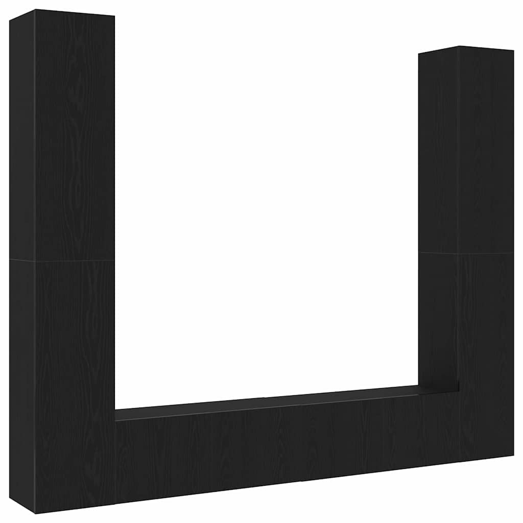 TV Cabinet 6 pcs Black 80 x 30 x 30 cm Engineered wood