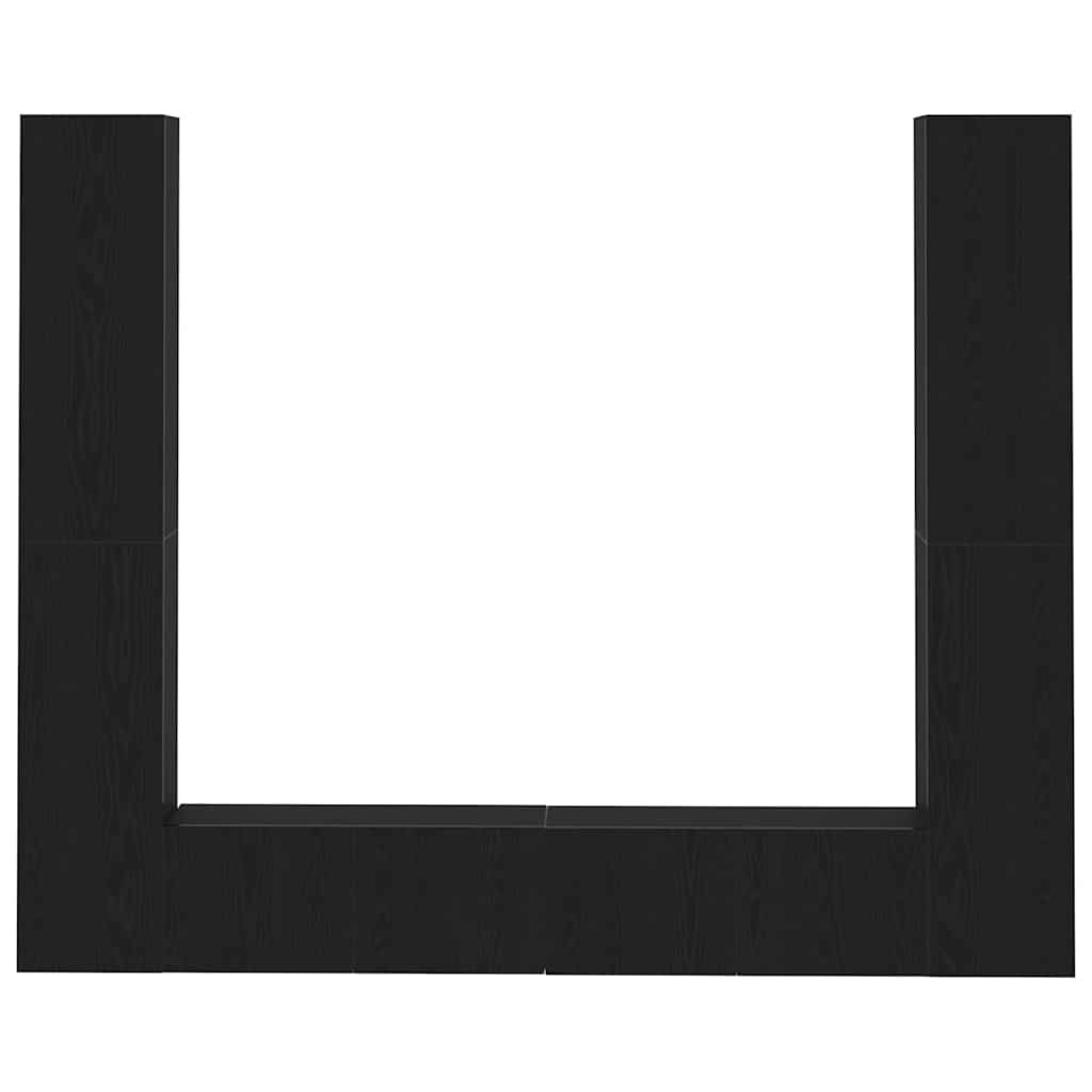 TV Cabinet 6 pcs Black 80 x 30 x 30 cm Engineered wood