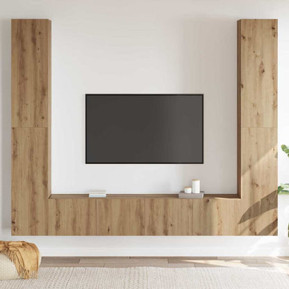TV Cabinet 6 pcs Brown 221 x 30 x 180 cm Engineered wood
