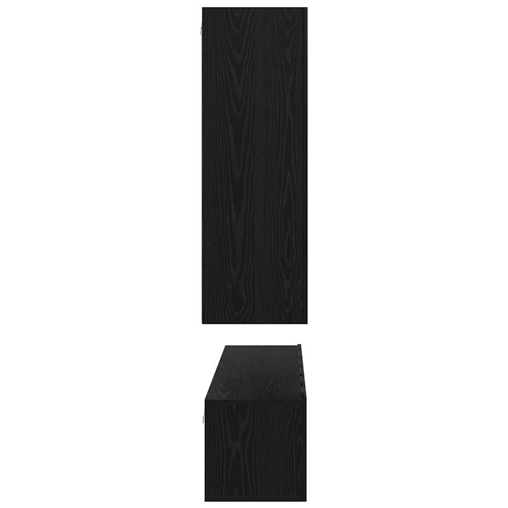 TV Cabinet Set 5 pcs Black oak Medium 30.5 x 30 x 90 cm