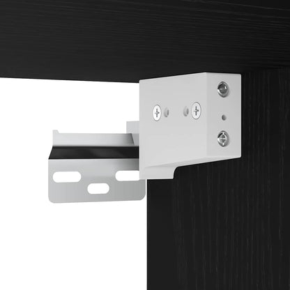 TV Cabinet Set Wall-mounted 6 pcs Black oak 160 x 30 x 30.5 cm