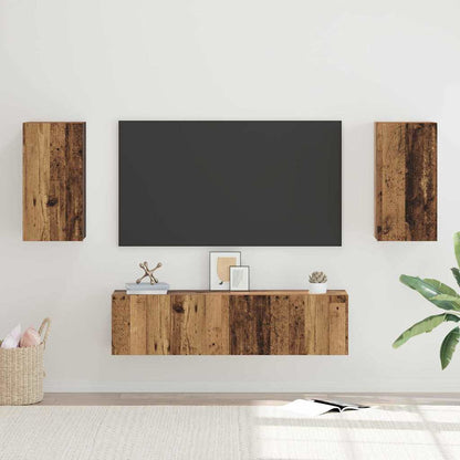 TV Cabinet Set 4 pcs Old wood 30.5 x 30 x 60 cm Engineered wood