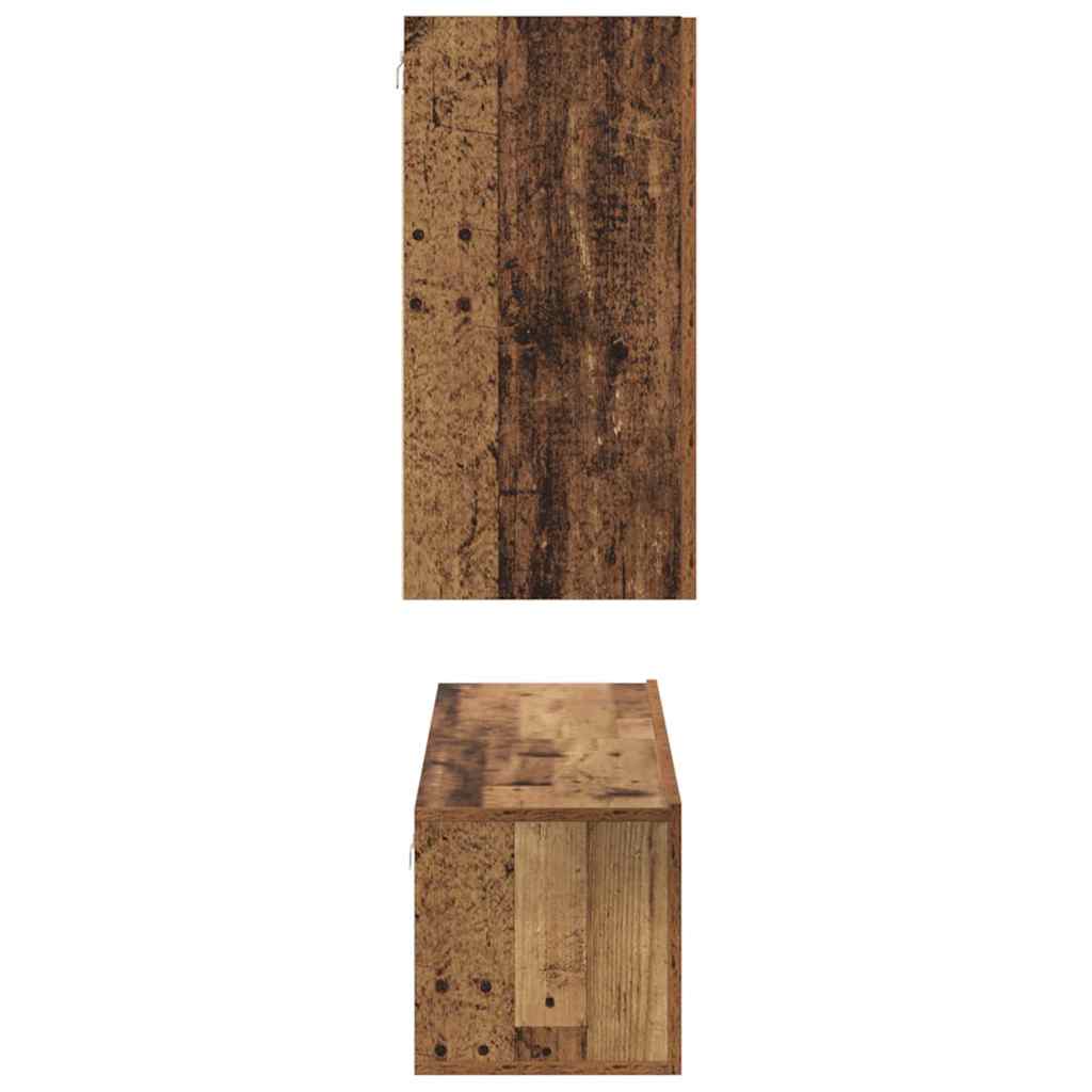 TV Cabinet Set 4 pcs Old wood 30.5 x 30 x 60 cm Engineered wood