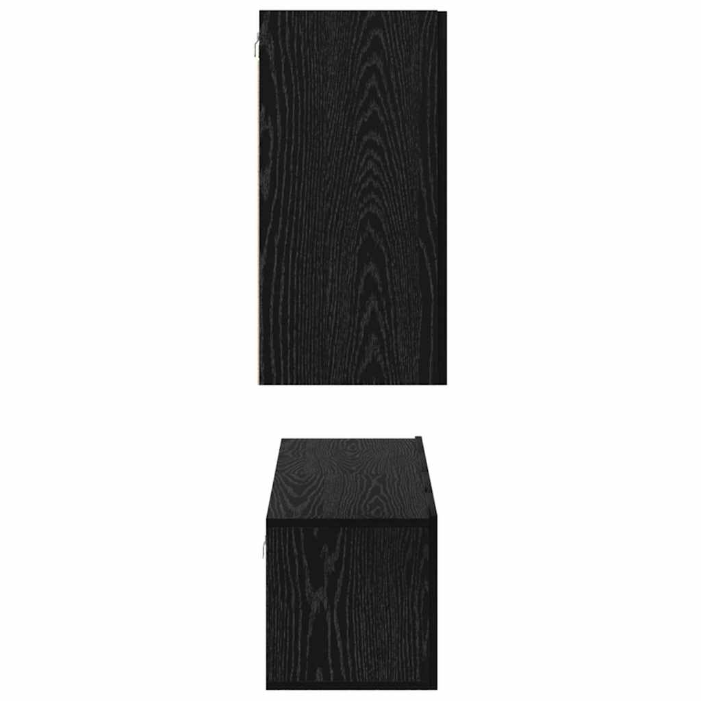 TV Cabinet Set 4 pcs Black oak Medium 30.5 x 30 x 60 cm
