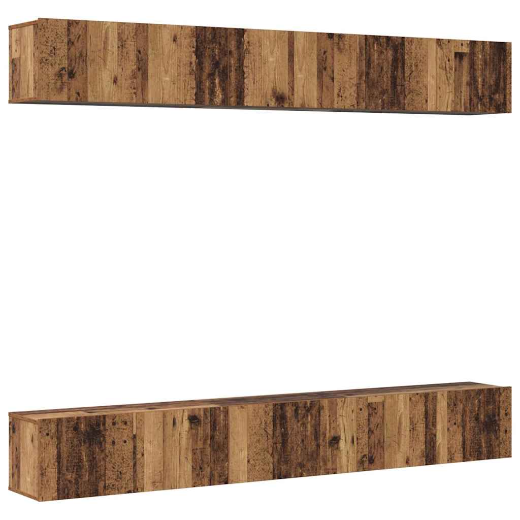 TV Cabinet Set 6 pcs Old wood 80 x 30 x 30 cm Engineered wood