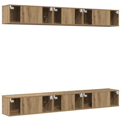 TV Cabinet Set Wall-mounted 6 pcs Artisan oak 80 x 30 x 30 cm
