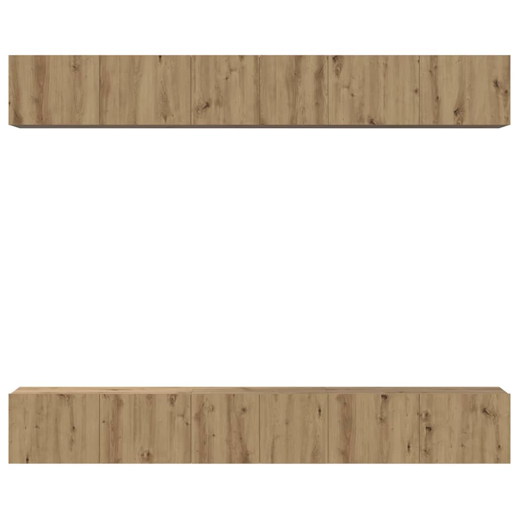 TV Cabinet Set Wall-mounted 6 pcs Artisan oak 80 x 30 x 30 cm