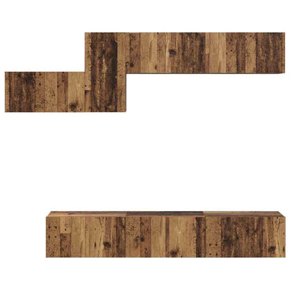 TV Cabinet Set 7 pcs Old wood 60 x 30 x 30 cm Engineered wood