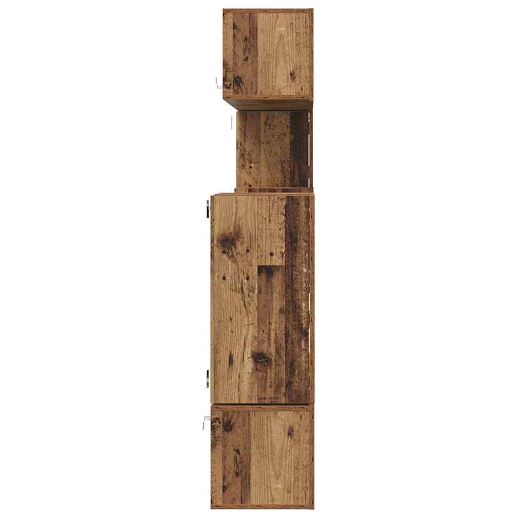 TV Cabinet Set 8 pcs Old wood Medium 30.5 x 30 x 30 cm