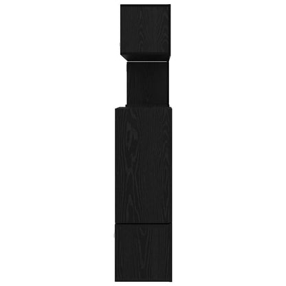 TV Cabinet Set Wall-mounted 8 pcs Black oak