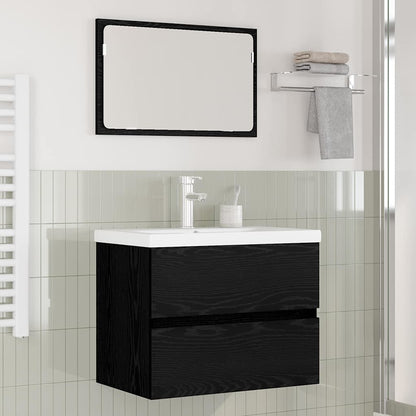 Bathroom Furniture Set 3 pcs Black oak 60 x 38.5 x 45 cm