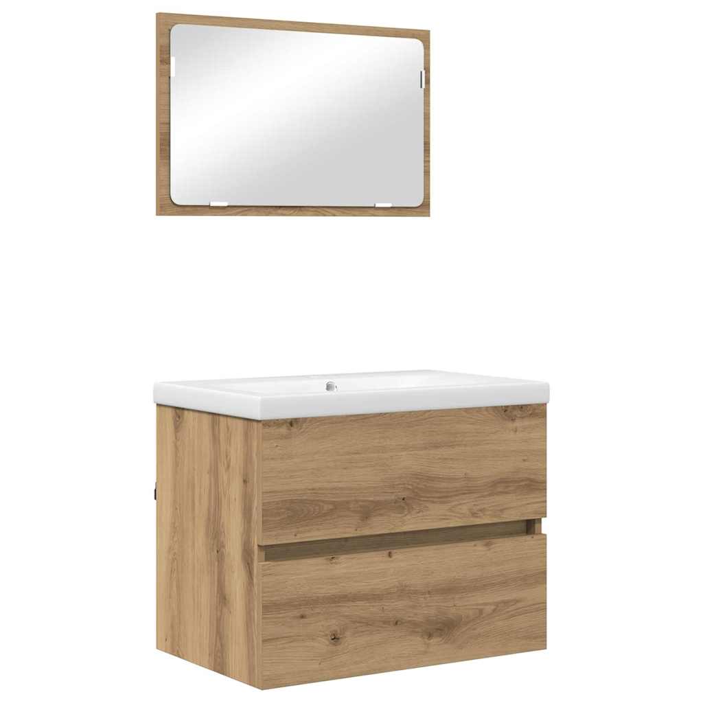 Bathroom Furniture Set 3 pcs Artisan oak 60 x 38.5 x 45 cm
