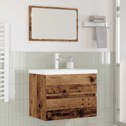 Bathroom Furniture Set 3 pcs Old wood 60 x 38.5 x 45 cm