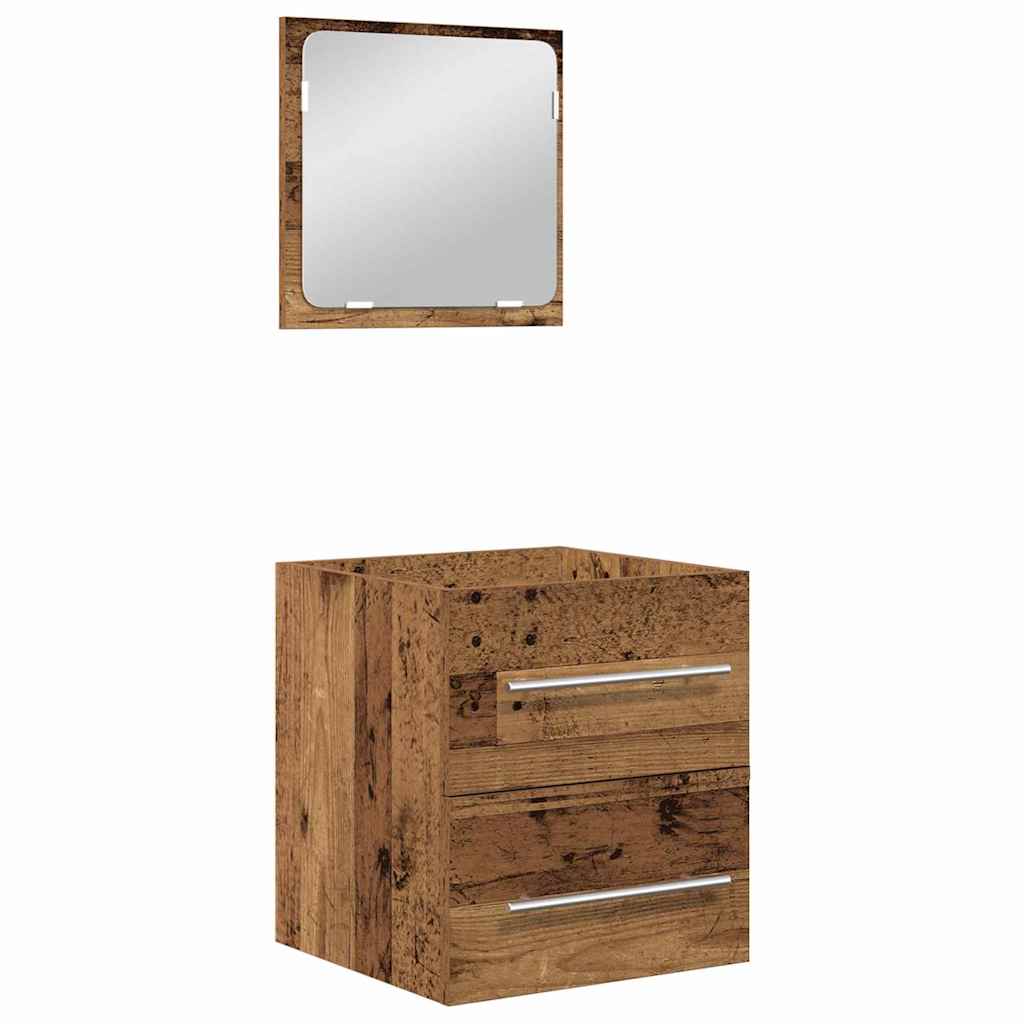 Bathroom Furniture Set 2 pcs Old wood 41 x 38.5 x 48 cm