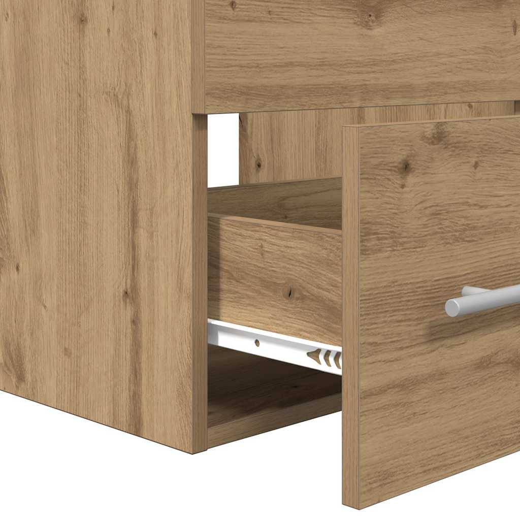 Bathroom Furniture Set 2 pcs Black oak 41 x 38.5 x 48 cm