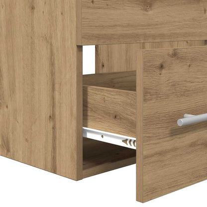 Bathroom Furniture Set 2 pcs Black oak 41 x 38.5 x 48 cm