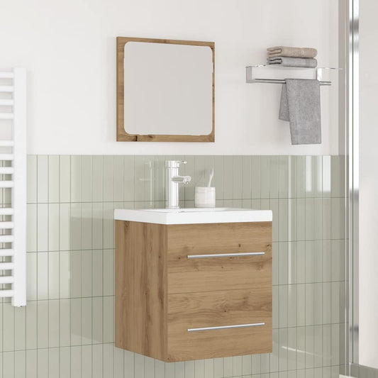 Bathroom Furniture Set 2 pcs Black oak 41 x 38.5 x 48 cm