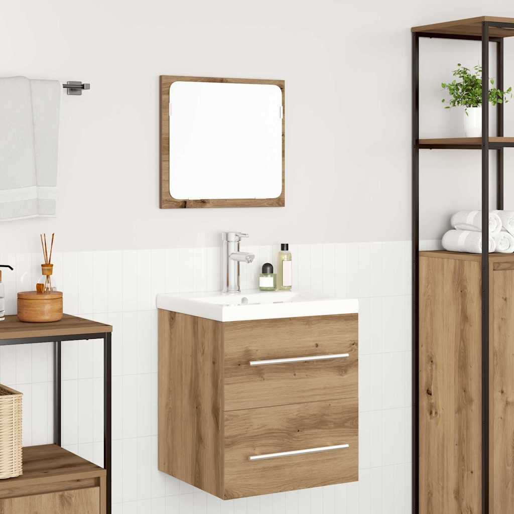 Bathroom Furniture Set 2 pcs Black oak 41 x 38.5 x 48 cm