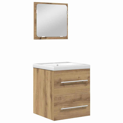 Bathroom Furniture Set 2 pcs Black oak 41 x 38.5 x 48 cm