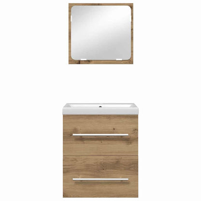 Bathroom Furniture Set 2 pcs Black oak 41 x 38.5 x 48 cm