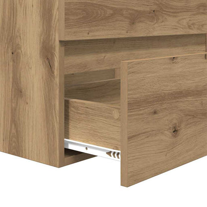 Bathroom Furniture Set 3 pcs Black oak and White Standard