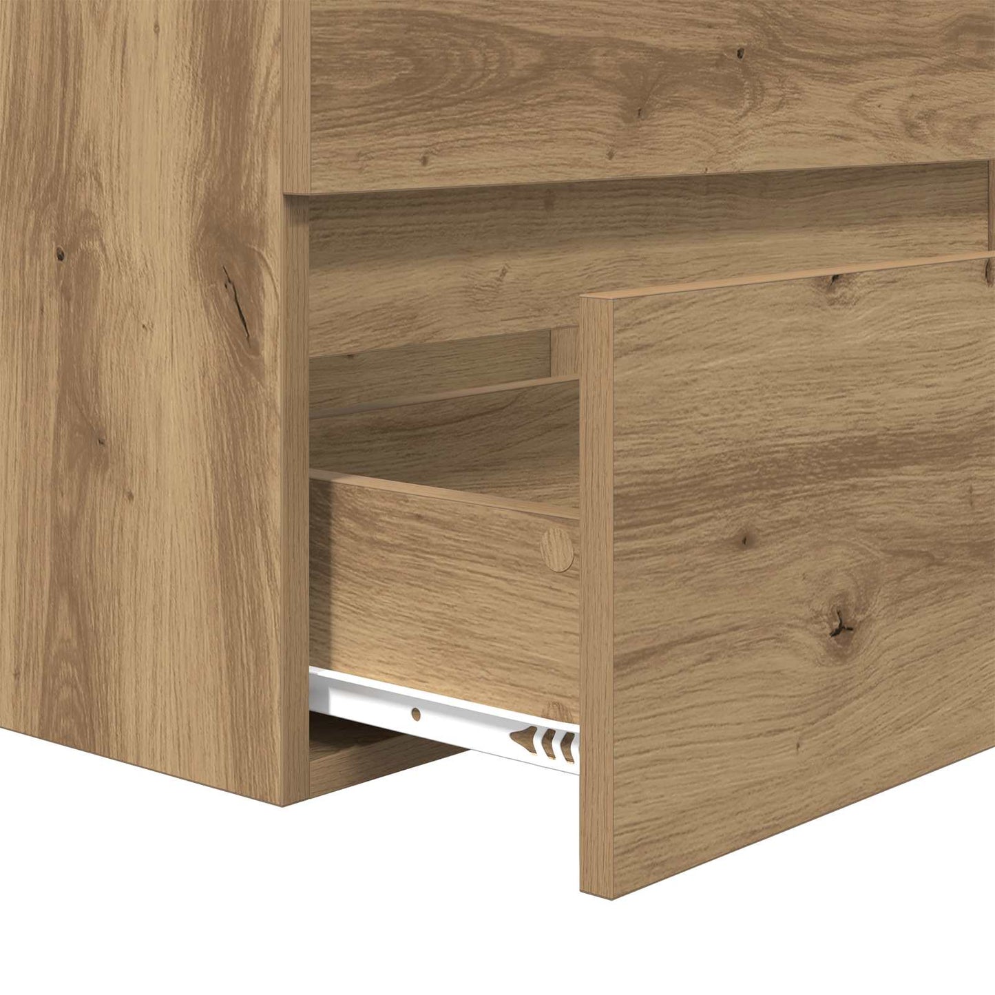 Bathroom Furniture Set with Drawer 2 pcs Artisan Oak and White