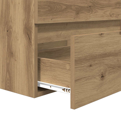 Bathroom Furniture Set with Drawer 2 pcs Artisan Oak and White