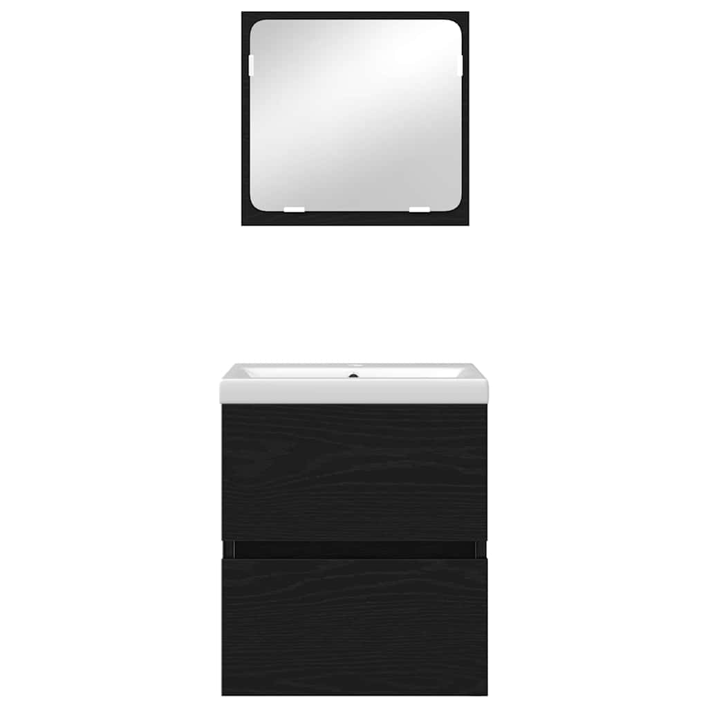 Bathroom Furniture Set 3 pcs Artisan oak and White Medium