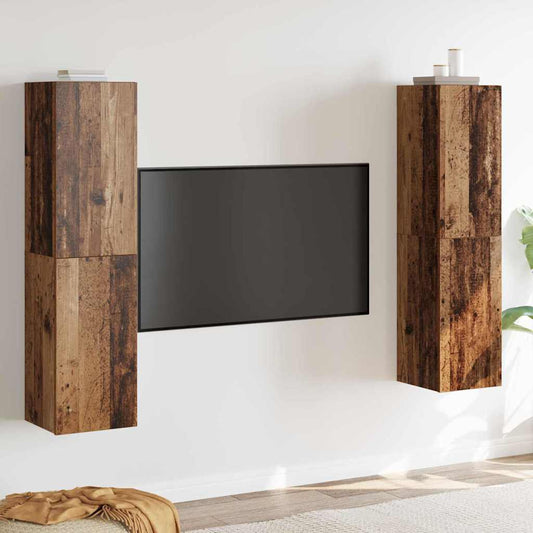 TV Cabinet Set 4 pcs Old wood 30.5 x 30 x 60 cm Engineered wood