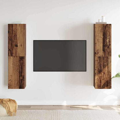 TV Cabinet Set 4 pcs Old wood 30.5 x 30 x 60 cm Engineered wood