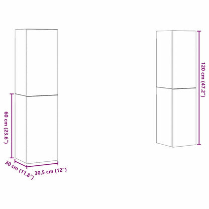 TV Cabinet Set 4 pcs Old wood 30.5 x 30 x 60 cm Engineered wood