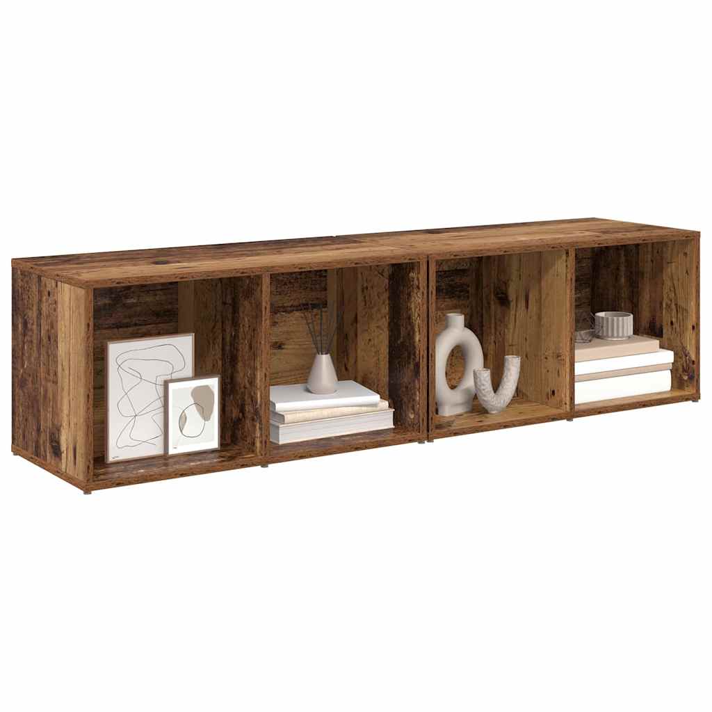 TV Cabinet Set Old Wood Engineered Wood