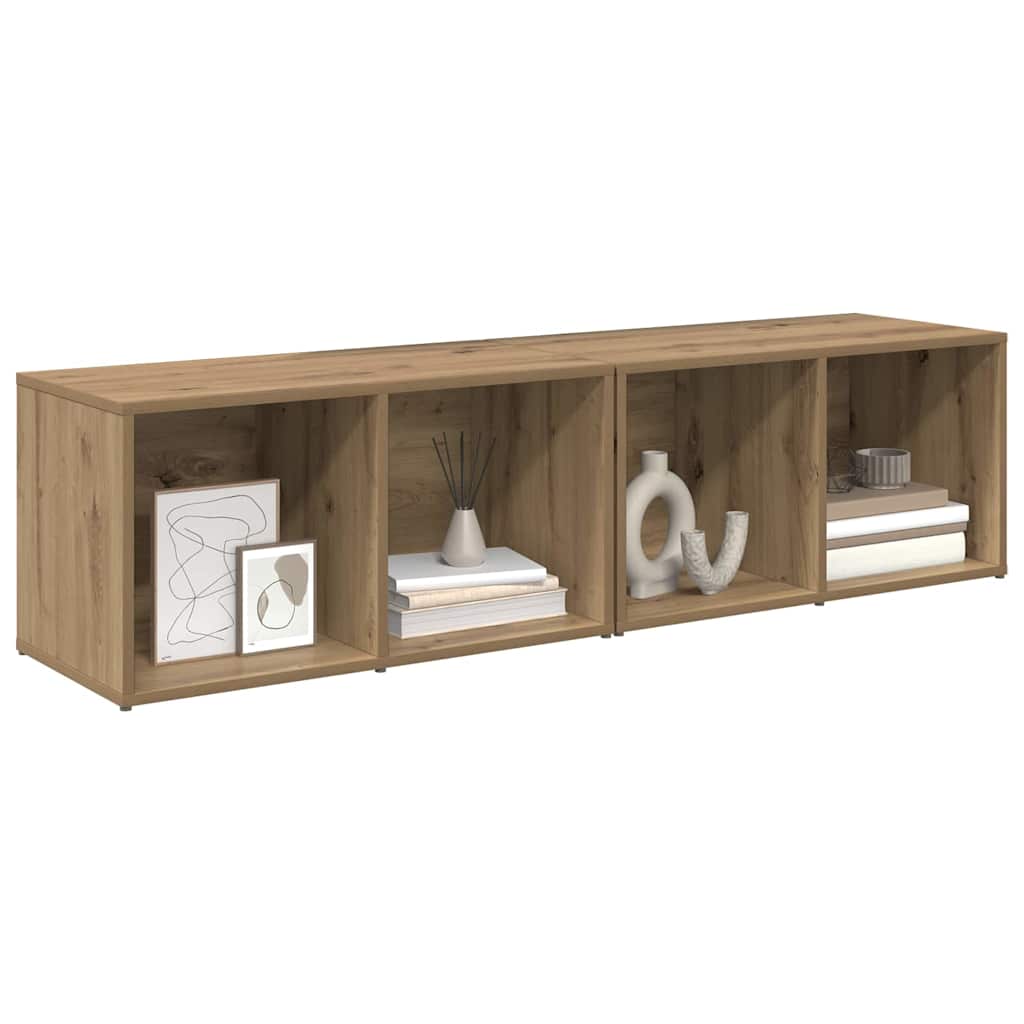 TV Cabinet Set Wall-mounted 2 pcs Artisan Oak 37 x 35 x 72 cm