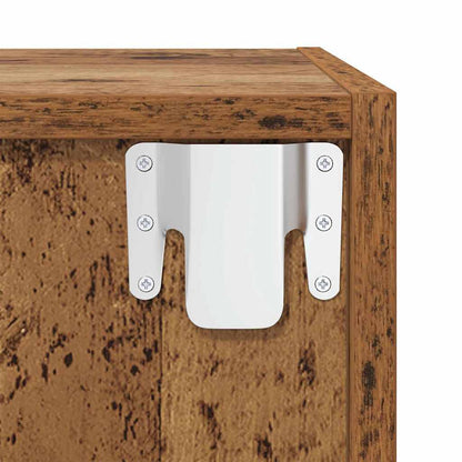 TV Cabinet Set Wall-mounted 2 pcs Old wood 37 x 37 x 142.5 cm