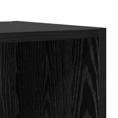 TV Cabinet Set Wall-mounted 2 pcs Black oak 37 x 37 x 142.5 cm