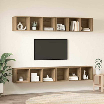 TV Cabinet Set 4 pcs Artisan Oak 37 x 37 x 107.5 cm
