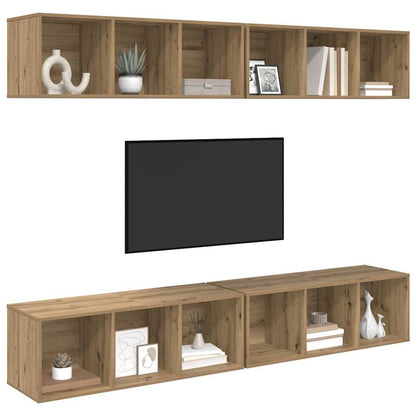 TV Cabinet Set 4 pcs Artisan Oak 37 x 37 x 107.5 cm