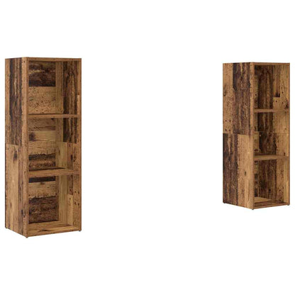 TV Cabinet Set 2 pcs Old Wood 107 x 35 x 37 cm Engineered Wood