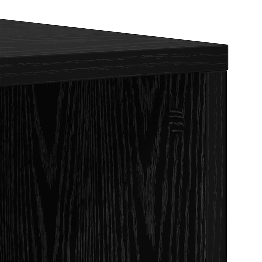 TV Cabinet Set 2 pcs Black Oak 107 x 35 x 37 cm Engineered Wood
