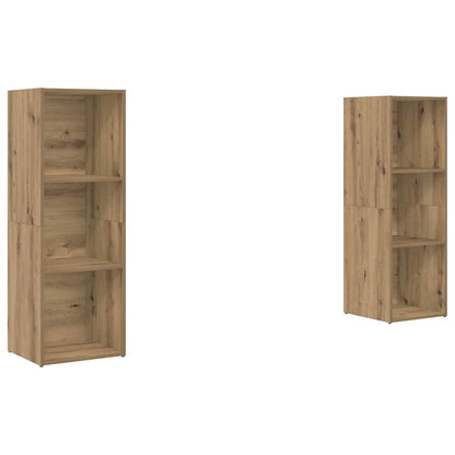 TV Cabinet Set Wall-mounted 2 pcs Artisan Oak 107 x 35 x 37 cm
