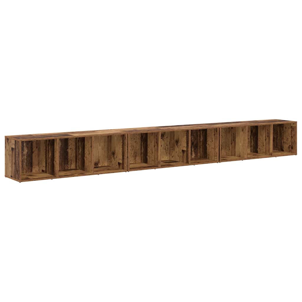 TV Cabinet 3 pcs Old wood 37 x 35 x 107.5 cm Engineered wood