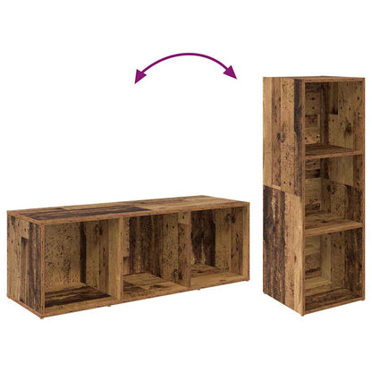 TV Cabinet 3 pcs Old wood 37 x 35 x 107.5 cm Engineered wood