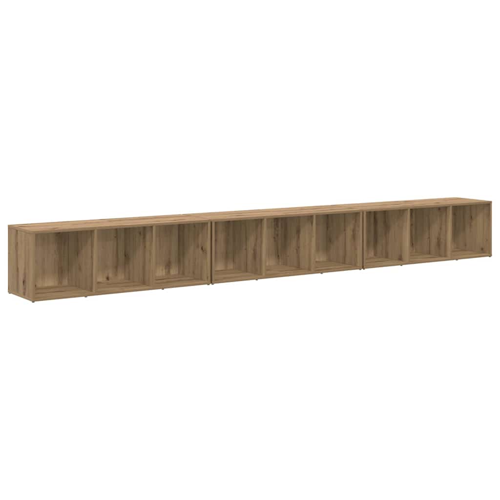 TV Cabinet 3 pcs Artisan oak 37 x 35 x 107.5 cm Engineered wood
